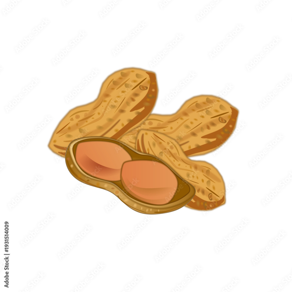 Obraz premium Peanuts Natural Food – Fresh Groundnut Seeds Rich in Protein and Nutrition.Suitable for concepts of healthy food, agriculture, traditional cuisine, organic products, and natural ingredients.