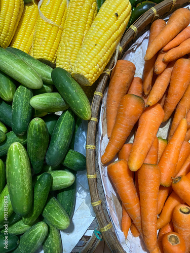 Photos vegetables on market