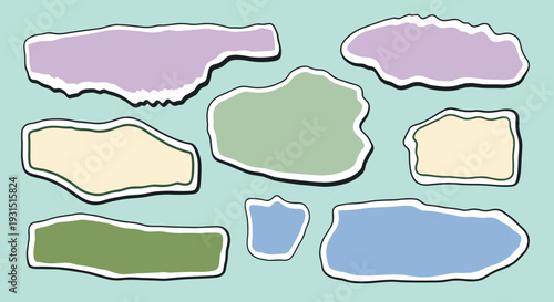 Colorful Irregular Shapes with White Outlines.