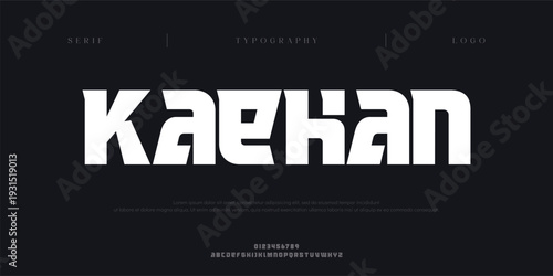 Kaekan, Creative digital abstract sport modern alphabet fonts. Typography bold typeface design for sport, technology, fashion, digital, future creative logo font. vector illustration
