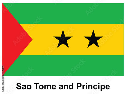 Vibrant Flag of Sao Tome and Principe with Unique Colorful Design