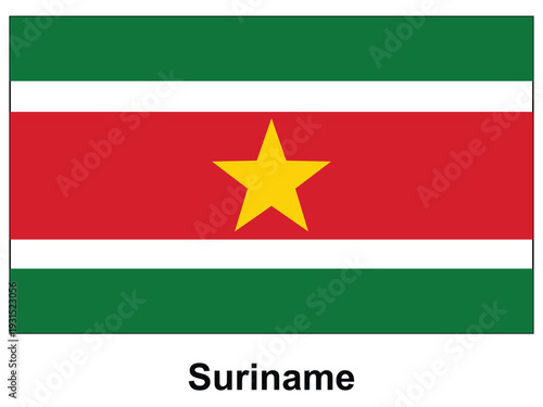 Free Download Flag of Suriname with vibrant colors and bold design elements - GFXLoad