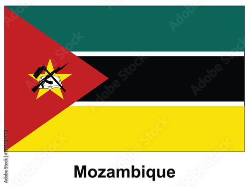 Flag of Mozambique Featuring Red, Green, Yellow, Black, and Emblem Design Free Download Flag of Mozambique Featuring Red, Green, Yellow, Black, and Emblem Design - GFXLoad