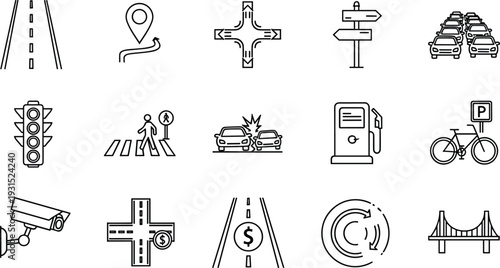 Healthy nutrition icons set featuring balanced diet, food pyramid, calorie counting, vitamins, weight loss, organic vegetables, fresh water and digestive health symbols. (23 words)