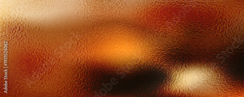 Orange rippled matte surface. Blurred plastic glass