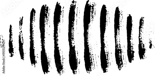 Abstract high contrast plaster trowel marks in stencil style for artistic design