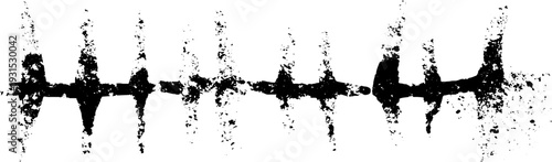 Abstract salt crust pressure ridges in high contrast stencil style for art and design