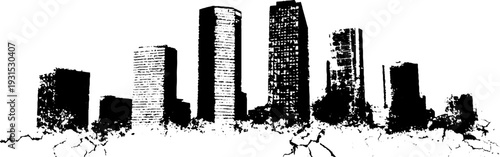 Abstract high contrast skyscraper facade pattern for modern design