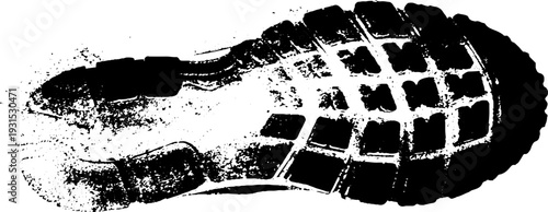 High contrast abstract sneaker sole pattern stencil design for creative projects