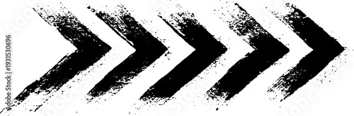 High contrast chevron pattern in stencil style for urban design and decoration