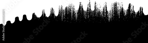 High contrast abstract stencil design featuring squeegee swipe band