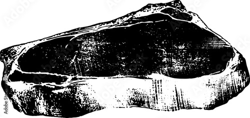 High contrast stencil style steak cut silhouette for culinary design