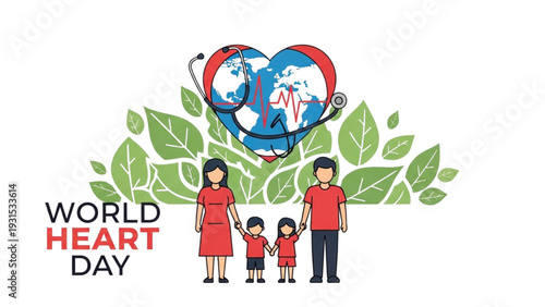 Family Celebrating World Heart Day with Love and Care