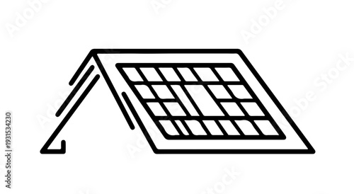 Solar Panel House Renewable Energy Icon Vector