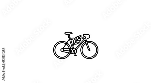 Bicycle Commute Sustainable Transport Icon Vector