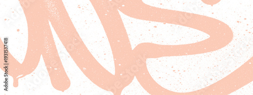 Peach colored abstract graffiti style brush strokes with dripping effect, energetic design element