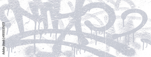 Abstract light grey graffiti pattern with drips and textured background