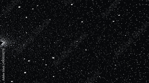 A stunning view of a starry night sky with numerous white stars scattered across the blackness of space in a beautiful celestial scene