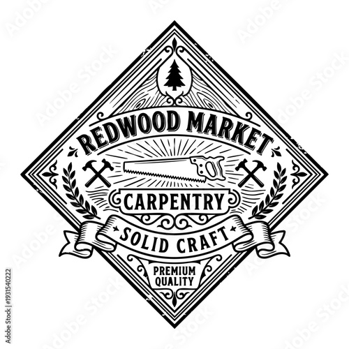 Carpentry Logo Design Element.