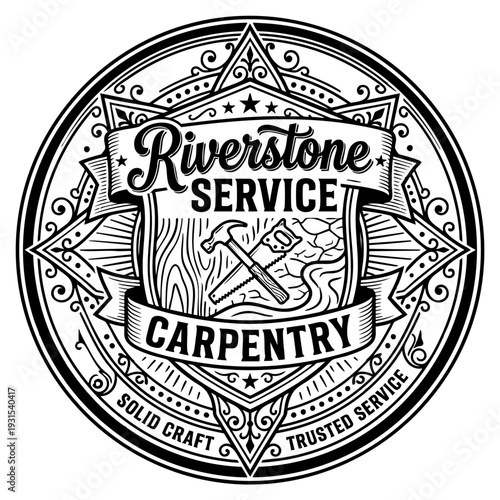 Carpentry Service Logo Design.