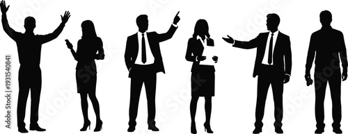 Silhouette of breakdance street dancers, hip hop performers doing handstand and jumping, urban culture movement, athletic young men isolated on white background, vector illustration, energy.