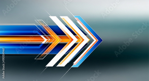 Abstract Arrow Moving Forward With Speed and Motion.