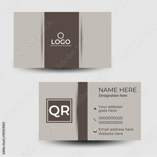 Professional Corporate Business Card Design with Clean Layout and Stylish Typography