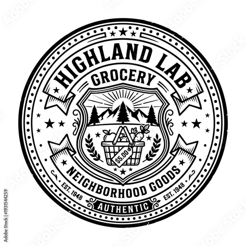 Highland Lab Grocery Logo.