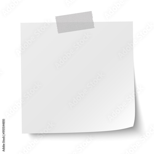Fotografie Sticky note PNG with duct tape, post it note paper, memo reminder with shadow, w