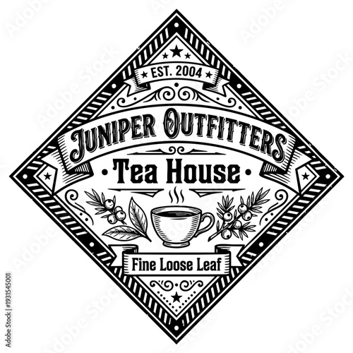 Juniper Outfitters Tea House Logo.