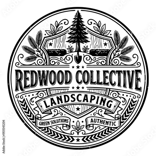 Landscaping Logo Design Emblem.