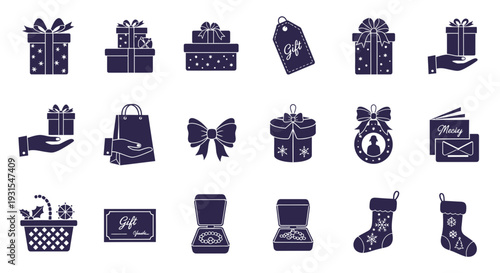 Elegant Array of Sophisticated Gift Giving Colored Silhouettes