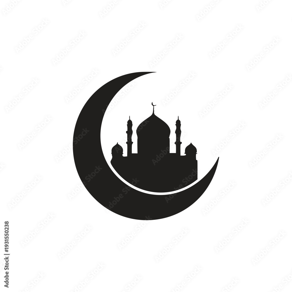 Obraz premium silhouette of mosque