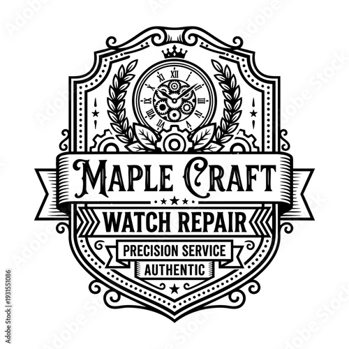 Watch Repair Service Logo.