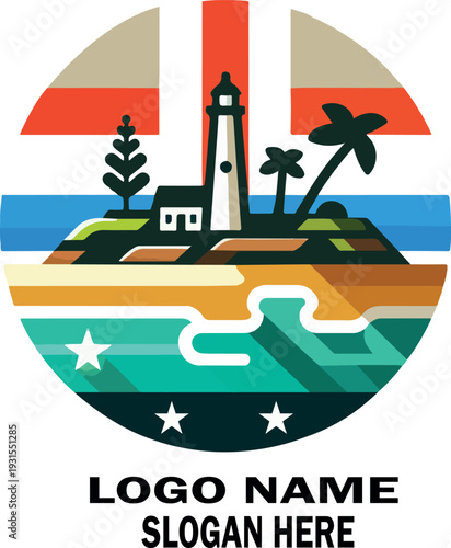 Cartoon vector illustration of an oil tanker ship sailing on the sea under a sunny sky