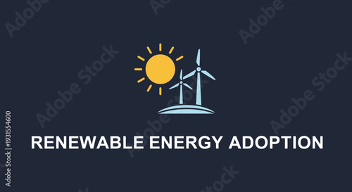 Renewable energy adoption vector illustration