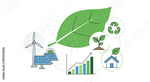 Set of 6 eco friendly icons vector