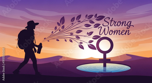 Shilouette women day