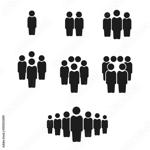 People icons showing group formation and community concept