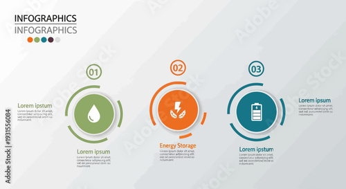 Set of 3 infographic elements vector