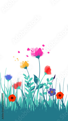 fiori, natura, primavera, campagna, campo di fiori,