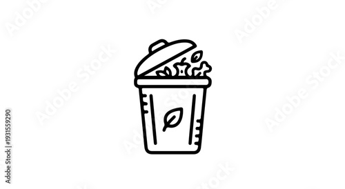 Backyard Compost Bin Organic Waste Icon Vector