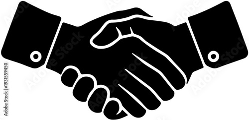 Business handshake icon for partnership and agreement concept