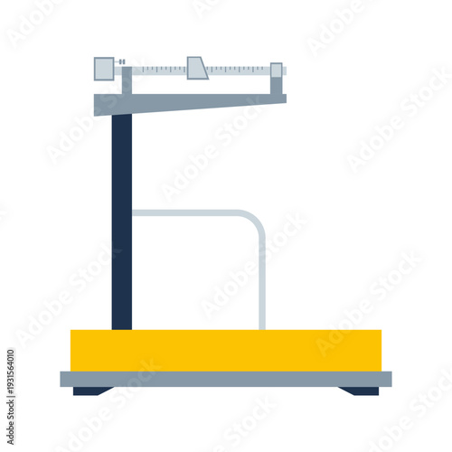 Flat Illustration Set of Weighing Scales and Measurement Devices