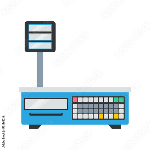 Flat Illustration Set of Weighing Scales and Measurement Devices