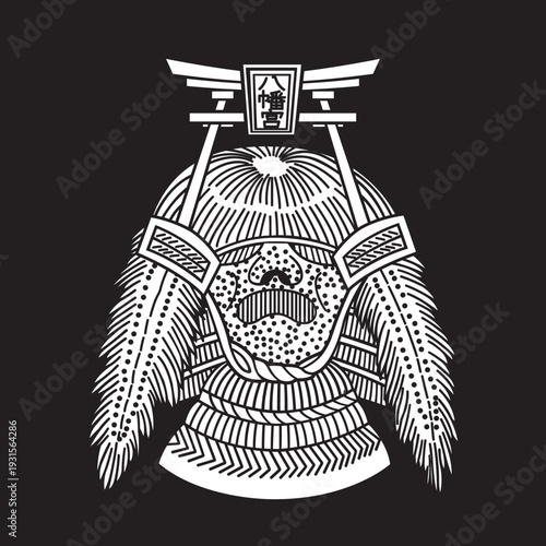 家紋　兜紋のベクターデータ