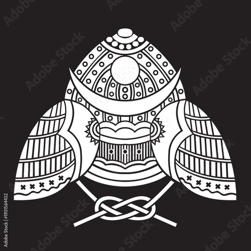 家紋　兜紋のベクターデータ