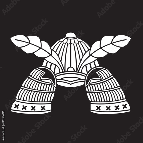 家紋　兜紋のベクターデータ