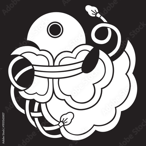 家紋　兜紋のベクターデータ