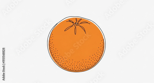 A single ripe orange fruit isolated on a white background.